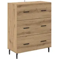 vidaXL Highboard 2 st Artisan Eiken 69,5 x 34 x 180 cm Bewerkt hout