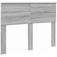 vidaXL Bedframe Grijs Sonoma 135 x 190 cm Bewerkt hout
