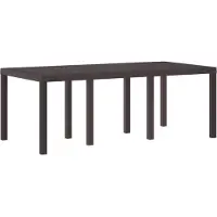 vidaXL Tuin Tafel Bruin 200 x 100 x 73 cm poly rattan