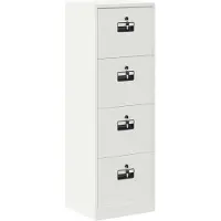 vidaXL Bestandkast met lade Zwart 45,5 x 42 x 139 cm Koudgewalst Staal