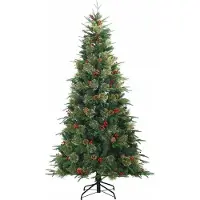 vidaXL Kunstmatige Hinged Kerstboom Groen 240 cm PVC, PE en Staal