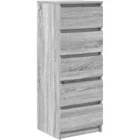 vidaXL Dressoir met lades 37,5x35x99 cm spaanplaat grijs Sonoma