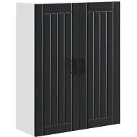 vidaXL Wandkast LUCCA Zwart 80 x 31 x 100 cm Bewerkt hout