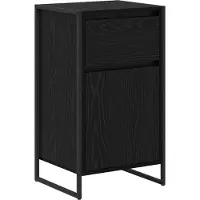 vidaXL Dressoir Zwart Eiken 43 x 36 x 75,5 cm Bewerkt hout