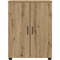 vidaXL Badkamerkast, Artisan-eikenhout, 60 x 35 x 80 cm