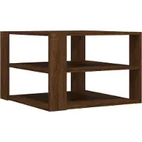 vidaXL Salontafel 58x58x40 cm bewerkt hout bruin eikenkleurig