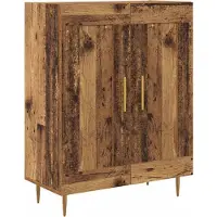 vidaXL Highboard Oud Hout 69,5 x 34 x 180 cm Bewerkt hout