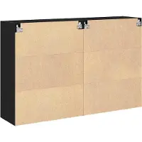 vidaXL Wandkasten 2 st Zwart Eiken 69,5 x 34 x 90 cm Bewerkt hout