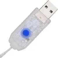 vidaXL Krans met 60 LED Blauw 76 x 76 x 8,5 cm Acryl