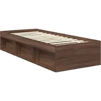 vidaXL Bedframe Bruin Eiken 75 x 190 cm Massief grenenhout