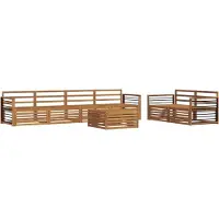 vidaXL Buiten bank set 7 st Naturel Massief Acacia Hout