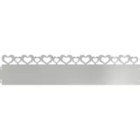 vidaXL Graskanten, 20 stuks, 103 x 0,05 x 22 cm, verzinkt staal, zilver