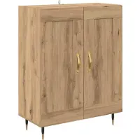 vidaXL Highboard Artisan Eiken 69,5 x 34 x 180 cm Bewerkt hout