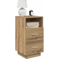 vidaXL Nachtkastjes 2 st met 2 lades 36x36x68 cm artisanaal eiken