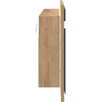 vidaXL LED Spiegelkast Artisan Eiken 100 x 12 x 45 cm Bewerkt hout