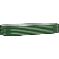 vidaXL Plantenbak 249x100x36 cm gegalvaniseerd staal groen