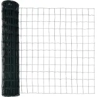 vidaXL Euro-hek met grondbevestiging 10 x 1,2 m PVC-Coated Staal Groen
