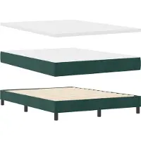vidaXL Boxspring bed met matras Donkergroen 140 x 190 cm Fluweel