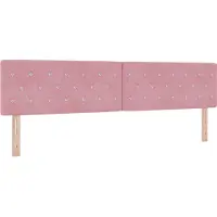 vidaXL Hoofdbord Roze 200 cm Fluweel
