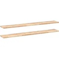 vidaXL Wandschappen 2 st zwevend 140x20x2 cm onbehandeld acaciahout