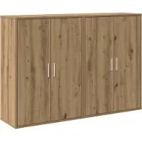 vidaXL Dressoir 2 st Artisan Eiken 60 x 31 x 84 cm Bewerkt hout