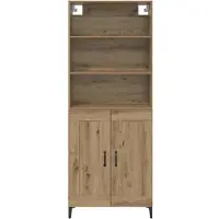 vidaXL Highboard 2 st artisanaal eikenkleurig 69,5 x 34 x 180 cm