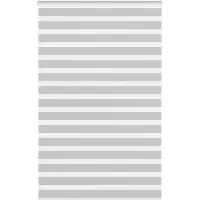 vidaXL Zebra rolgordijn 140x230 cm stofbreedte 135,9 cm lichtgrijs