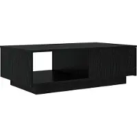 vidaXL Salontafel Zwart Eiken 95 x 55 x 31 cm Bewerkt hout