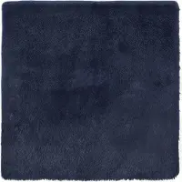 vidaXL Hoogpolig vloerkleed NAVARRA 240x240 cm polyester marineblauw