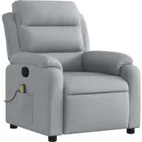 vidaXL Massagestoel met lichtgrijze stof