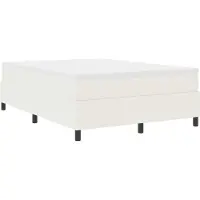 vidaXL Platformbedframe Crème 140 x 200 cm Corduroy stof