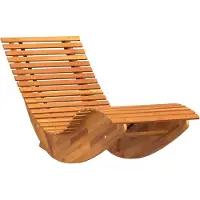 vidaXL Lounger 2 pcs Bruin 154 x 60 x 74 cm Massief Acacia Hout