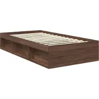 vidaXL Bedframe Bruin Eiken 100 x 200 cm Massief grenenhout