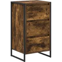 vidaXL Dressoir Rook Eik 42 x 36 x 75,5 cm Bewerkt hout