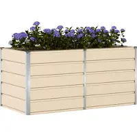 vidaXL Plantenbak Ivoor 160 x 80 x 75 cm Staal
