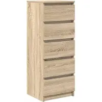 vidaXL Dressoir met lades 37,5x35x99 cm spaanplaat sonoma eikenkleurig