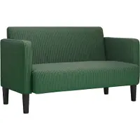 vidaXL Loveseat bank 109 cm corduroy stof donkergroen