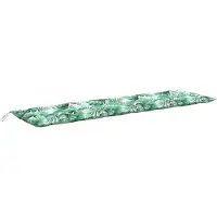 vidaXL Tuinbankkussen 180x50x7 cm oxford stof bladpatroon