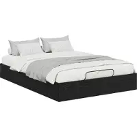 vidaXL Ottoman Bedframe met opslag Zwarte Eik 193 x 120 x 25 cm