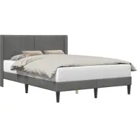 vidaXL Bedframe met hoofdeinde Donkergrijs 160 x 200 cm Fluweel