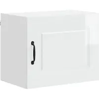 vidaXL Vaatwasserfront Kalmar, hoogglans wit, 50 x 31 x 40 cm