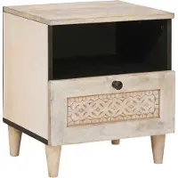 vidaXL Nachtkastje 2 st Wit 40 x 33 x 46 cm Bewerkt hout