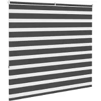 vidaXL Dubbele rolgordijn, zwart, 160x150 cm, stofbreedte 155,9 cm, polyester