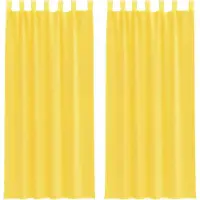 vidaXL Gordijnen met lussen 2 st 140x245 cm geel