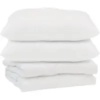 vidaXL Dekbed met kussen 3 pcs Wit Microvezel