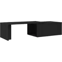 vidaXL Salontafel Zwart Eiken 150 x 50 x 35 cm Bewerkt hout