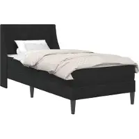 vidaXL Bedframe met matras met matras Zwart 100 x 200 cm Fluweel