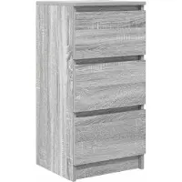 vidaXL Dressoir 37,5x35x76 cm bewerkt hout grijs sonoma eikenkleurig