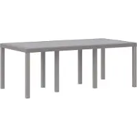 vidaXL Tuin Tafel Lichtgrijs 200 x 100 x 73 cm poly rattan