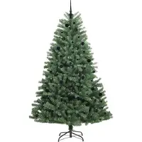 vidaXL Kunstmatige Hinged Kerstboom Groen 240 cm PVC en Metalen